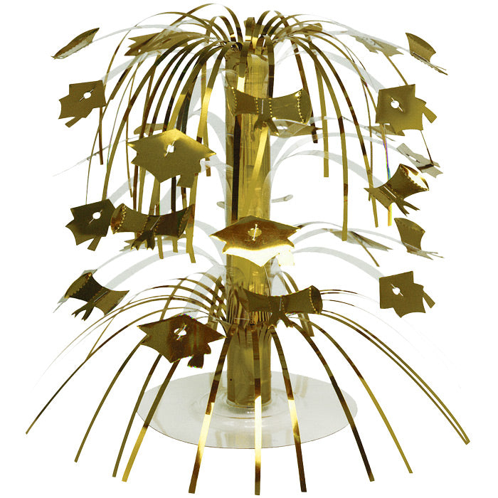 Gold Mortarboard Graduation Centerpiece by Creative Converting