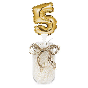 5 Gold Number Balloon Cake Topper Party Supplies