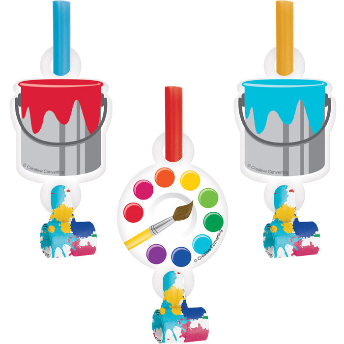 Art Party Blowouts W/Med, 8 ct by Creative Converting