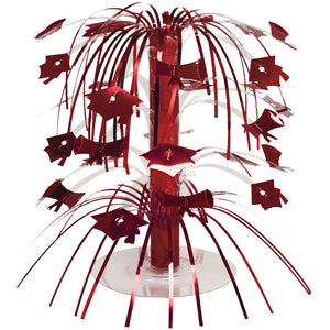 Red Mortarboard Graduation Centerpiece by Creative Converting