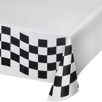 12ct Bulk Black and White Check Paper Table Covers