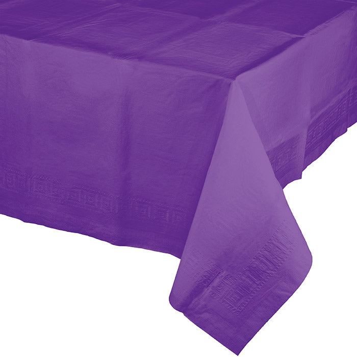 Bulk 6ct Amethyst Purple Paper Table Covers 54 inch x 108 inch 