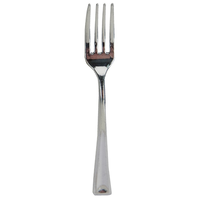Boxed Mini Forks Metallic Silver, 24 ct by Creative Converting