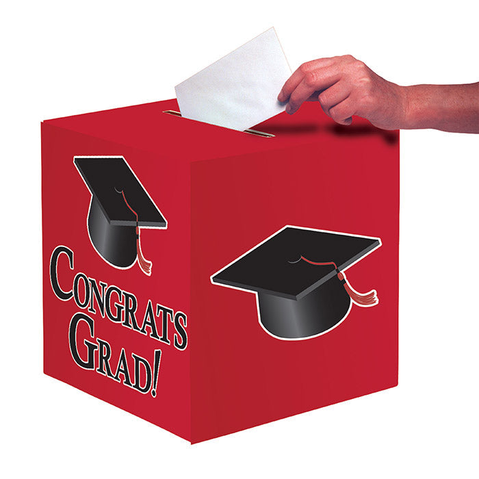 6ct Bulk Graduation Card Boxes Red