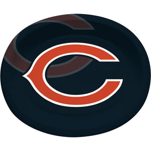 Chicago Bears Oval Platter 10" X 12", 8 ct by Creative Converting