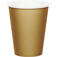 Bulk 240ct Glittering Gold 9 oz Hot & Cold Cups 