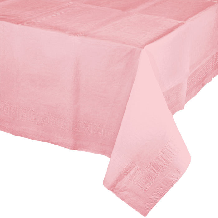Bulk 6ct Classic Pink Paper Table Covers 54" x 108" 