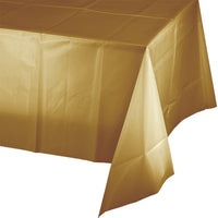 Bulk 12ct Glittering Gold Plastic Table Covers 54 inch x 108 inch 