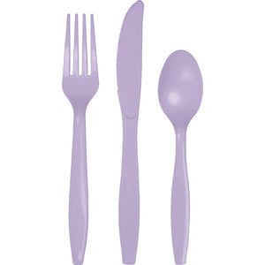 Bulk 288ct Luscious Lavender Assorted Plastic Cutlery 