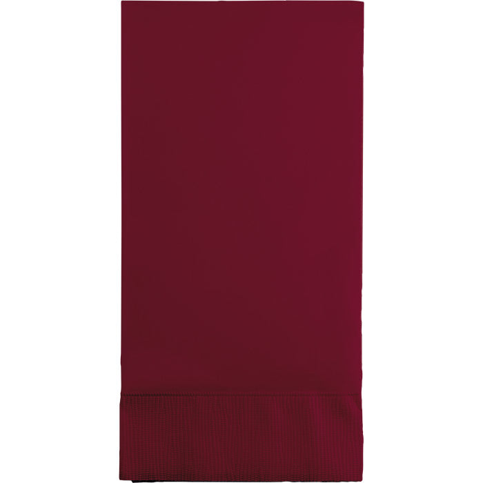 Bulk 192ct Burgundy 3 Ply Guest Towels 