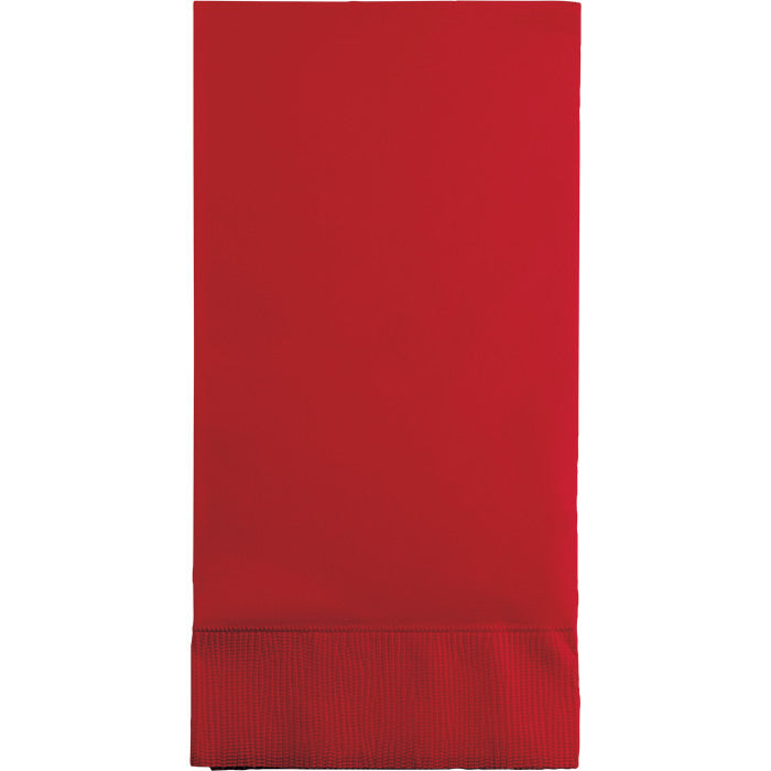 Bulk 192ct Classic Red 3 Ply Guest Towels 