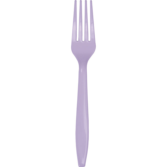 288ct Bulk Luscious Lavender Plastic Forks by Creative Converting