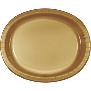 Bulk 96ct Glittering Gold Sturdy Style Oval Platters 