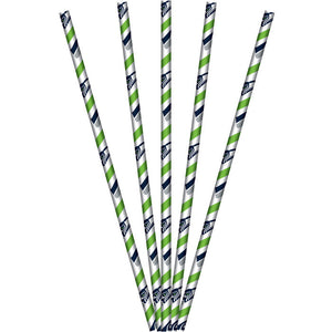 Seattle Seahawks Paper Straws, 24 ct by Creative Converting