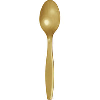 Bulk 288ct Glittering Gold Plastic Spoons 