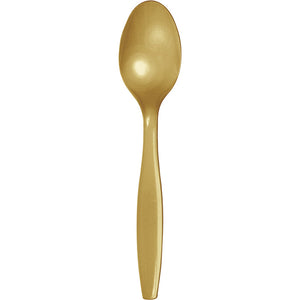 Glittering Gold Plastic Spoons, 24 ct by Creative Converting