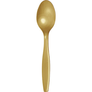 Bulk 600ct Glittering Gold Bulk Plastic Spoons 