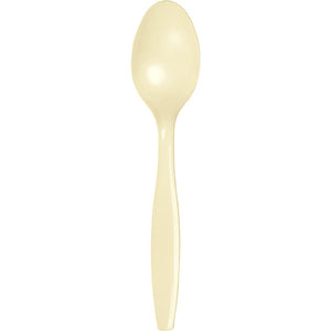 Ivory Plastic Spoons, 24 ct by Creative Converting