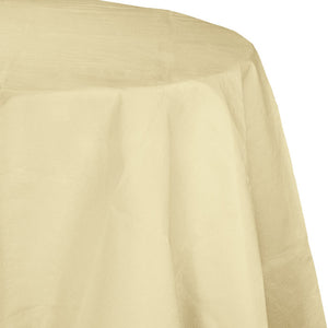 Bulk 12ct Ivory Round Paper Table Covers 82 inch 