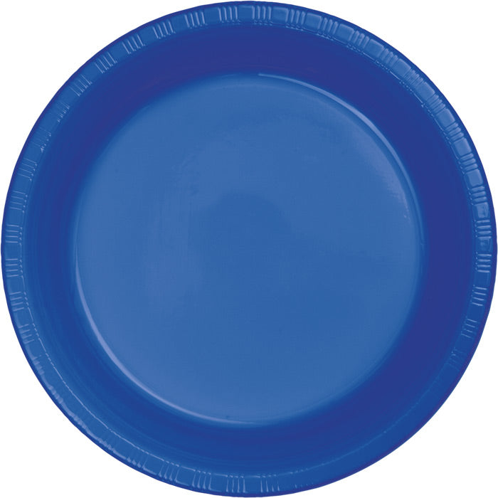 Bulk 240ct Cobalt Blue 6.75 inch Plastic Dessert Plates 