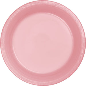 Bulk 240ct Classic Pink 6.75 inch Plastic Dessert Plates 