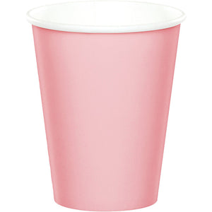 Bulk 96ct Classic Pink Value Friendly 9 oz Hot & Cold Cups 