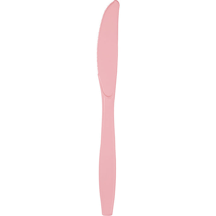 Bulk 288ct Classic Pink Plastic Knives 