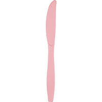 Bulk 288ct Classic Pink Plastic Knives 