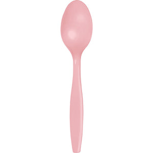 Bulk 288ct Classic Pink Plastic Spoons 