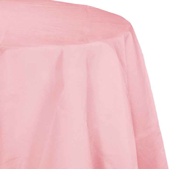 Bulk 12ct Classic Pink Round Paper Table Covers 82 inch 82 inch 