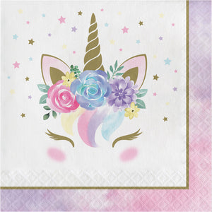 Unicorn Pastel Baby Shower Napkins, Pack Of 16 by Creative Converting