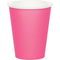 Bulk 96ct Candy Pink Value Friendly 9 oz Hot & Cold Cups 