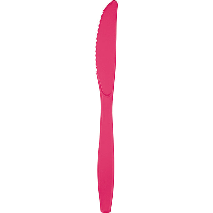 Bulk 288ct Hot Magenta Plastic Knives 