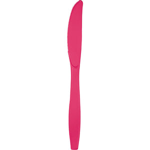 Hot Magenta Pink Plastic Knives, 24 ct by Creative Converting
