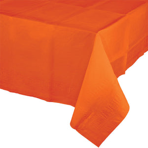 Bulk 6ct Sunkissed Orange Paper Table Covers 54" x 108" 