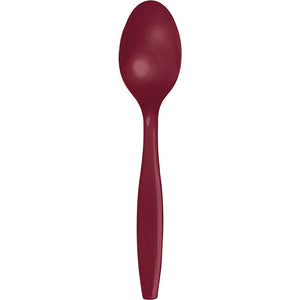 Bulk 288ct Burgundy Plastic Spoons 
