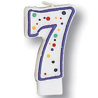 6ct Bulk Polka Dot #7 Candles