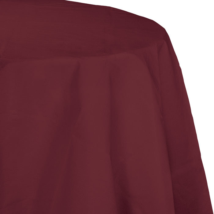 Bulk 12ct Burgundy Round Paper Table Covers 82 inch 82 inch 