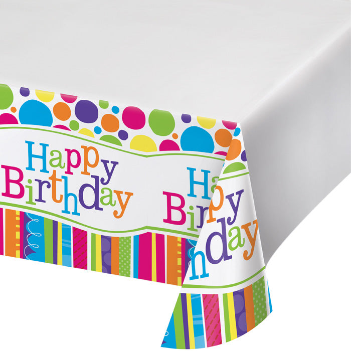 Bright And Bold Tablecover Plastic 54" X 108" by Creative Converting