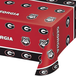 University Of Georgia Plastic Table Cover, 54" X 108" by Creative Converting