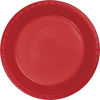 Bulk 240ct Classic Red 6.75 inch Plastic Dessert Plates 