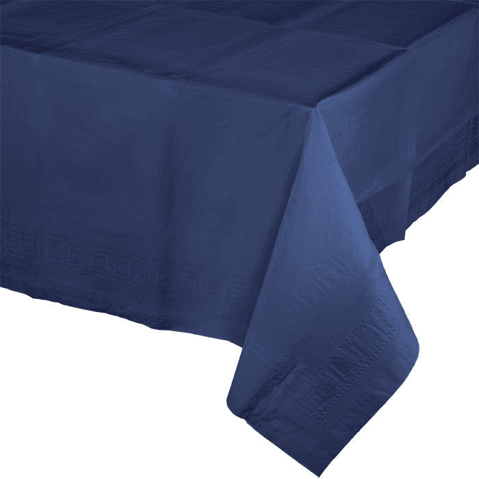 Bulk 6ct Navy Paper Table Covers 54" x 108" 