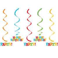 30ct Bulk Happy Birthday Swirl Decorations