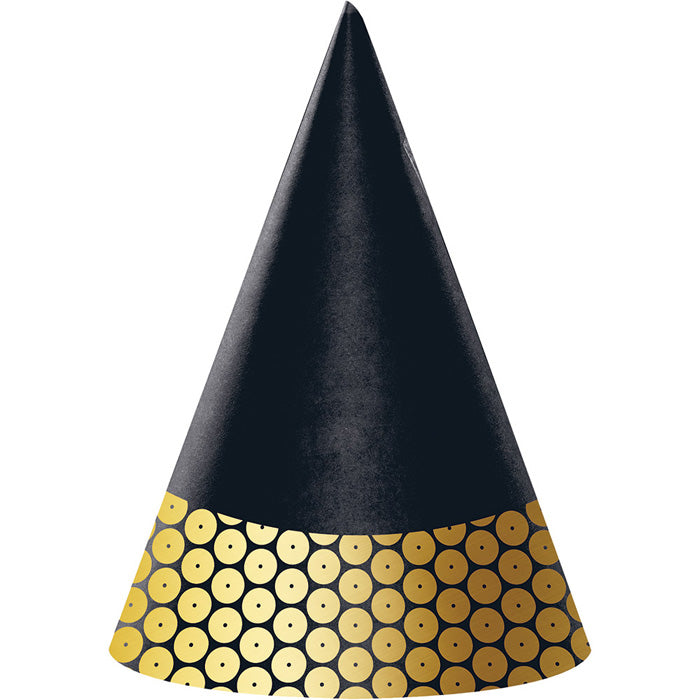 Gold Sequin Party Hats, 8 ct by Creative Converting