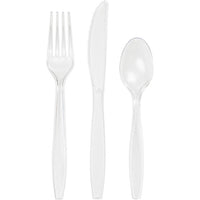 Bulk 288ct Clear Assorted Plastic Cutlery 
