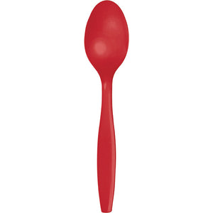 Bulk 288ct Classic Red Plastic Spoons 