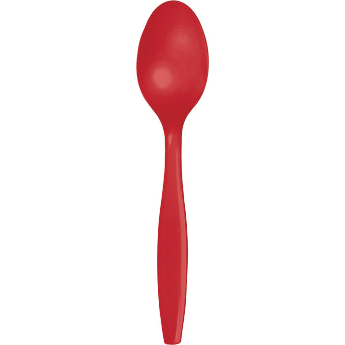 Classic Red Bulk Plastic Spoons (600/Case)