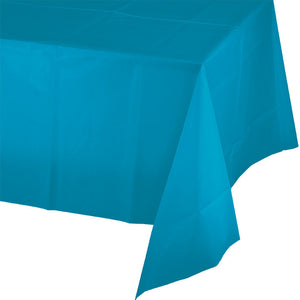 Bulk 12ct Turquoise Plastic Table Covers 54 inch x 108 inch 