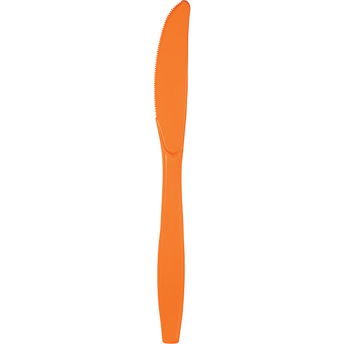 Bulk 288ct Sunkissed Orange Plastic Knives 