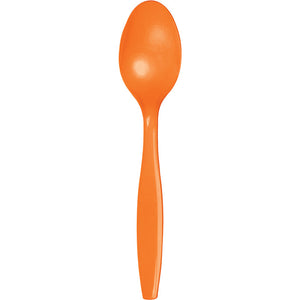 Bulk 288ct Sunkissed Orange Plastic Spoons 